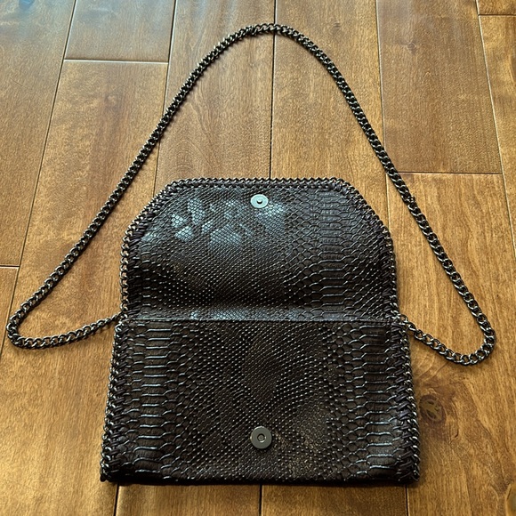 Brown Snakeskin Clutch/Crossbody - Picture 1 of 4